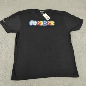 NASCAR Shirt Mens XL Black Bubble Graphic Cotton Racing Tee S/S Short Sleeve Car